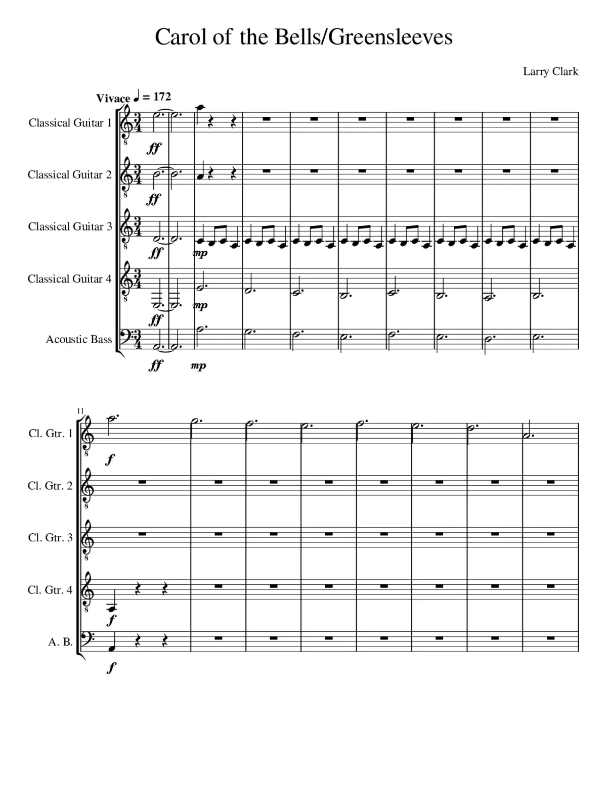 Carol of the Bells - Page 1