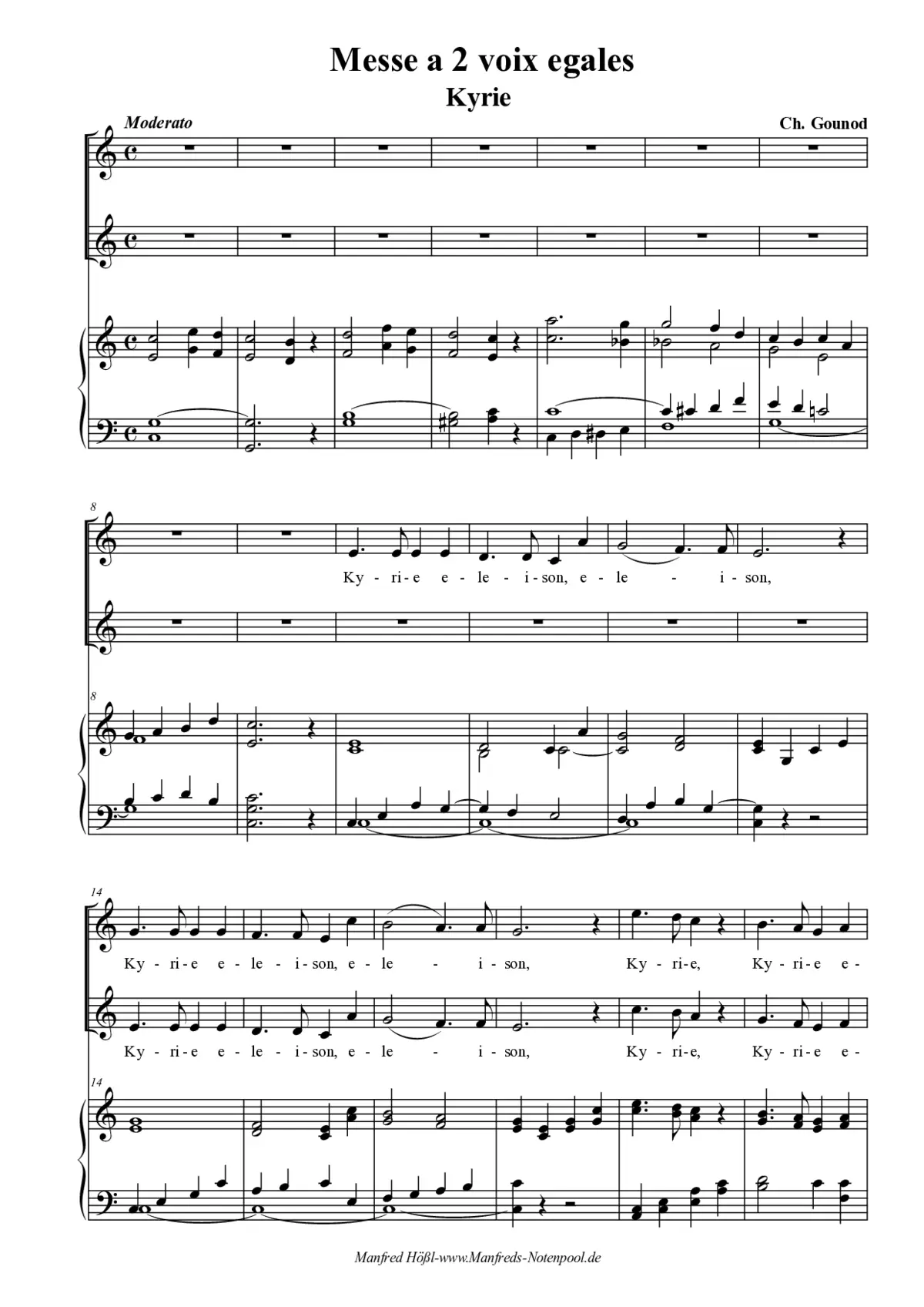 Messe à deux voix égales - Page 1