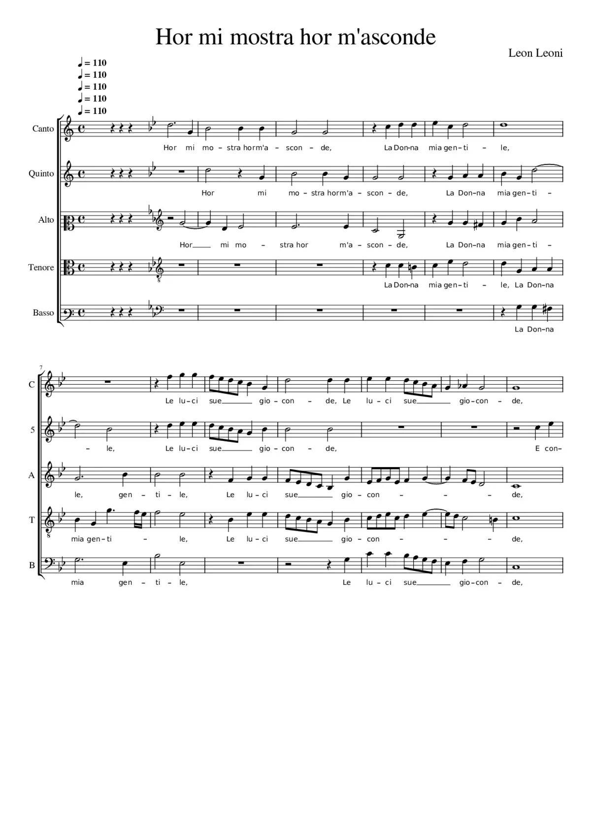 Hor mi mostra hor m'asconde - Page 1