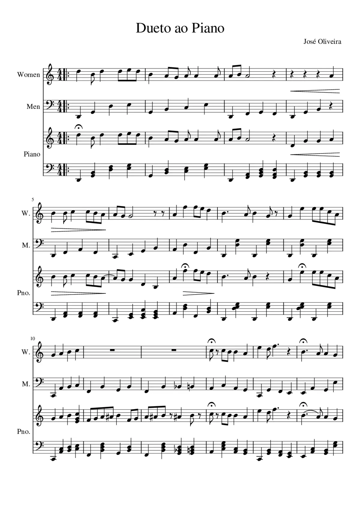 Dueto ao Piano - Page 1