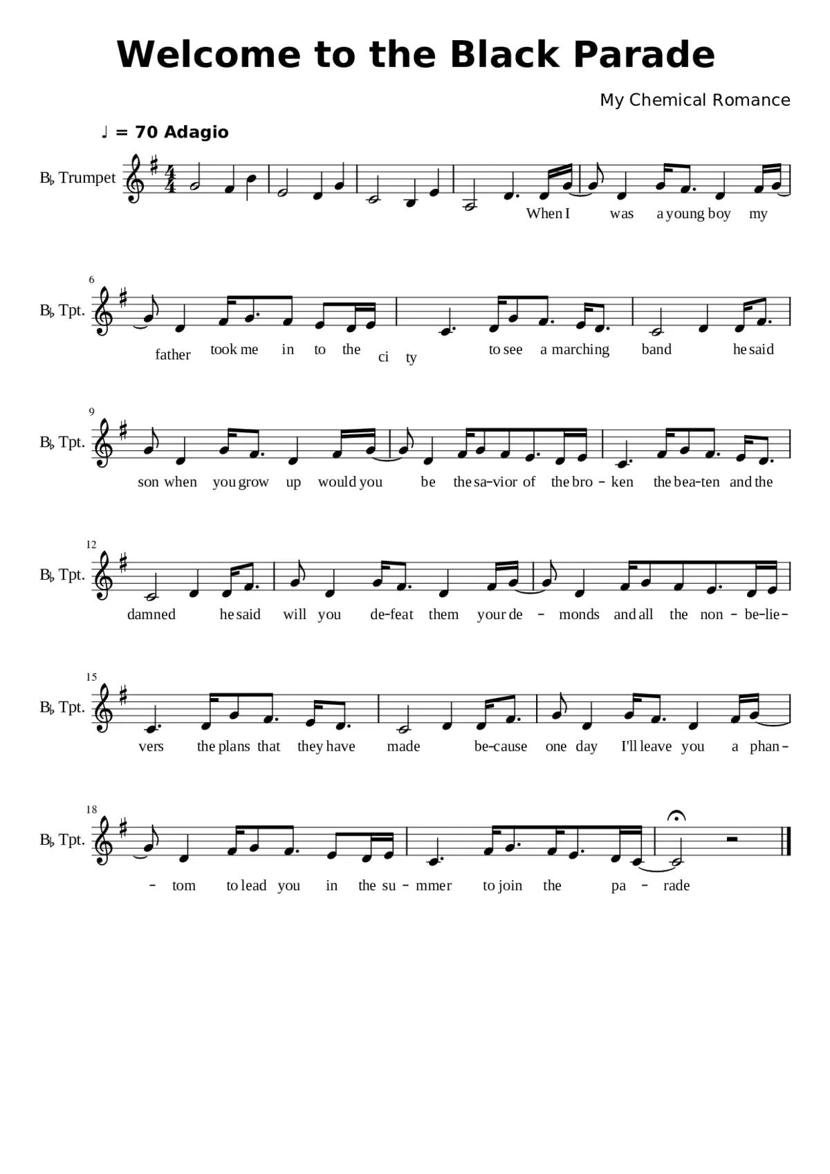 welcome to the black parade - Page 1