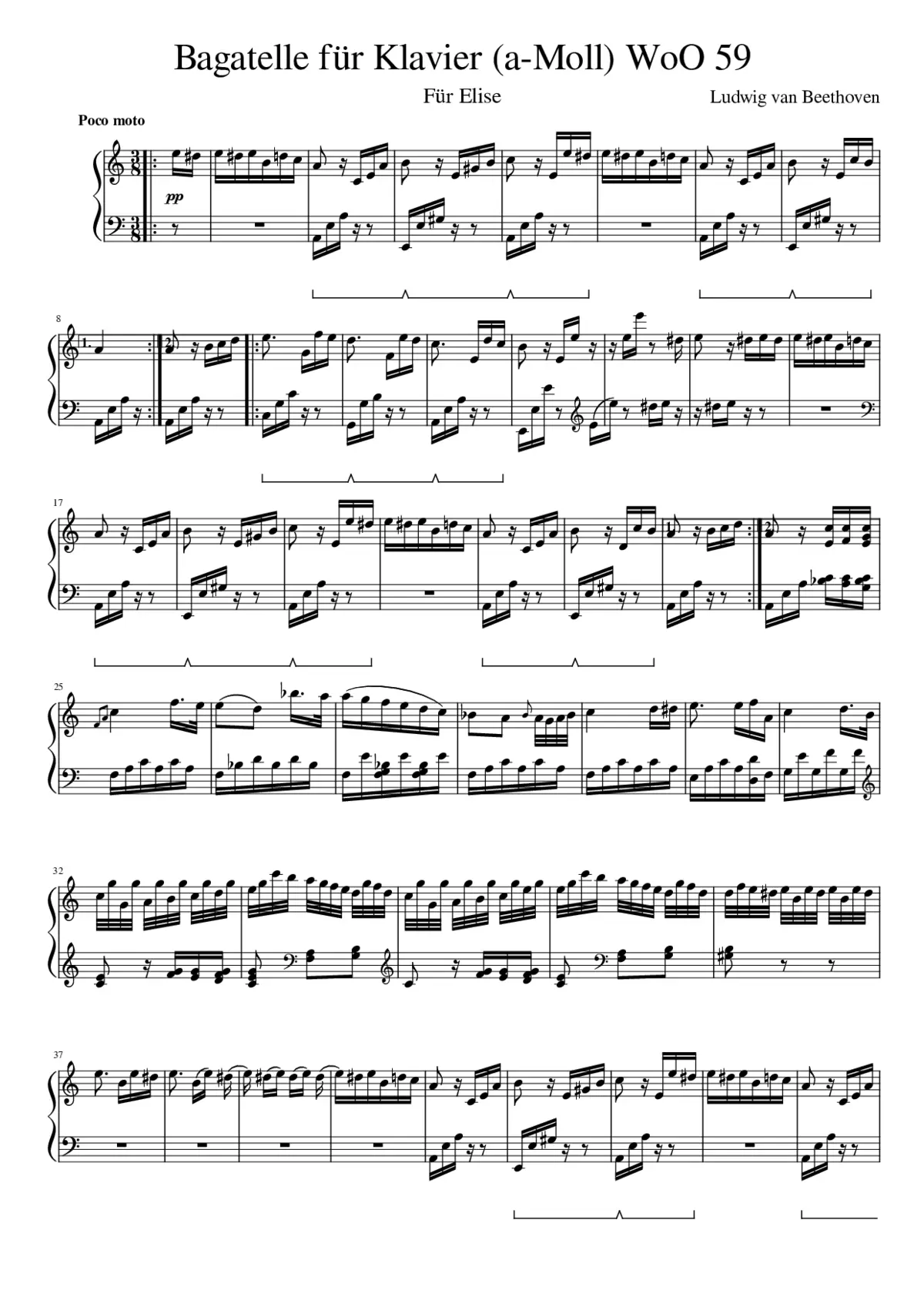 Für Elise WoO 59 - Page 1