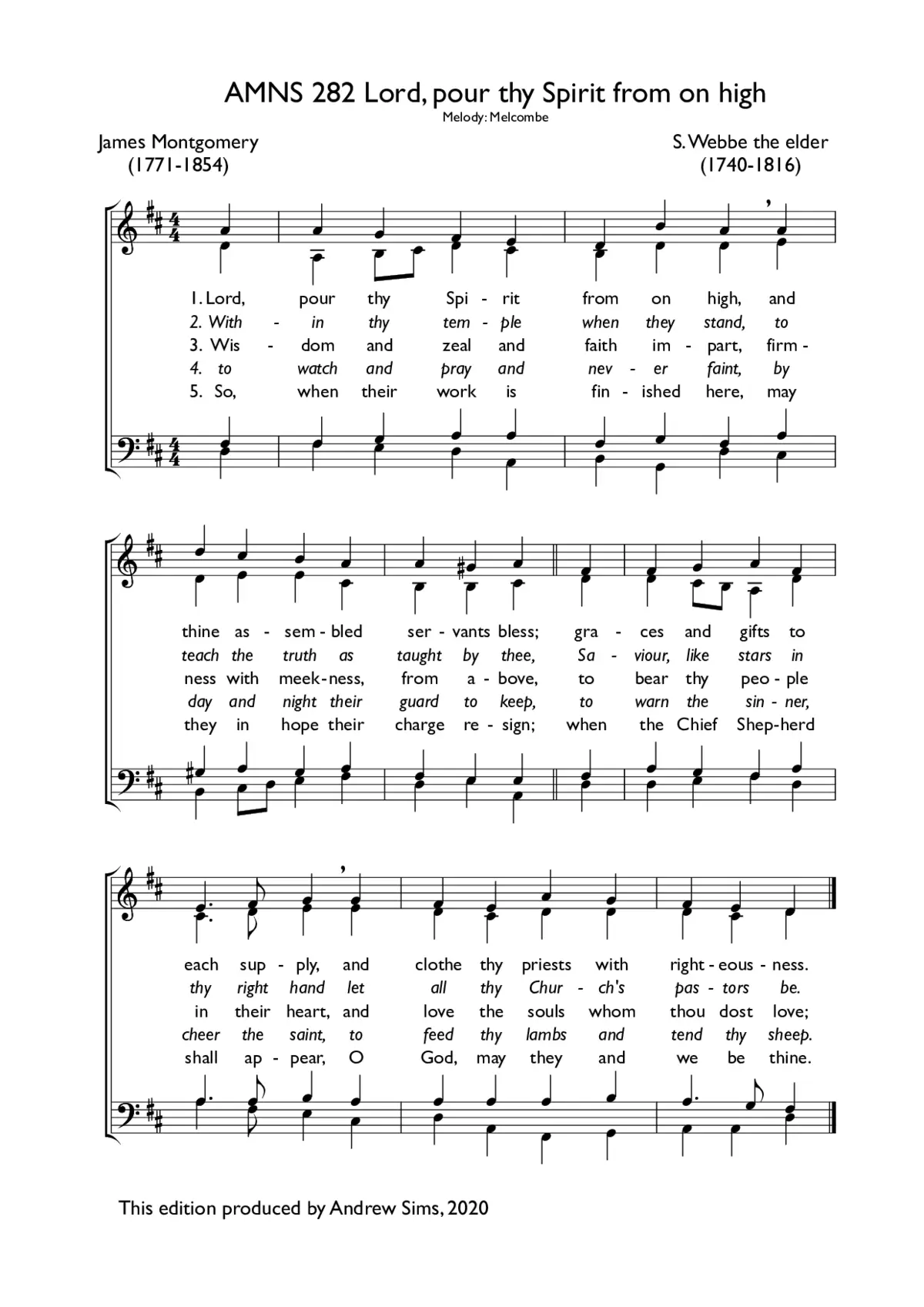 Lord, pour thy Spirit from on high - Page 1