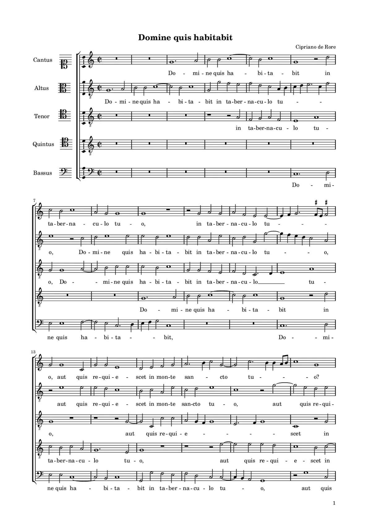 Domine, quis habitabit - Page 1