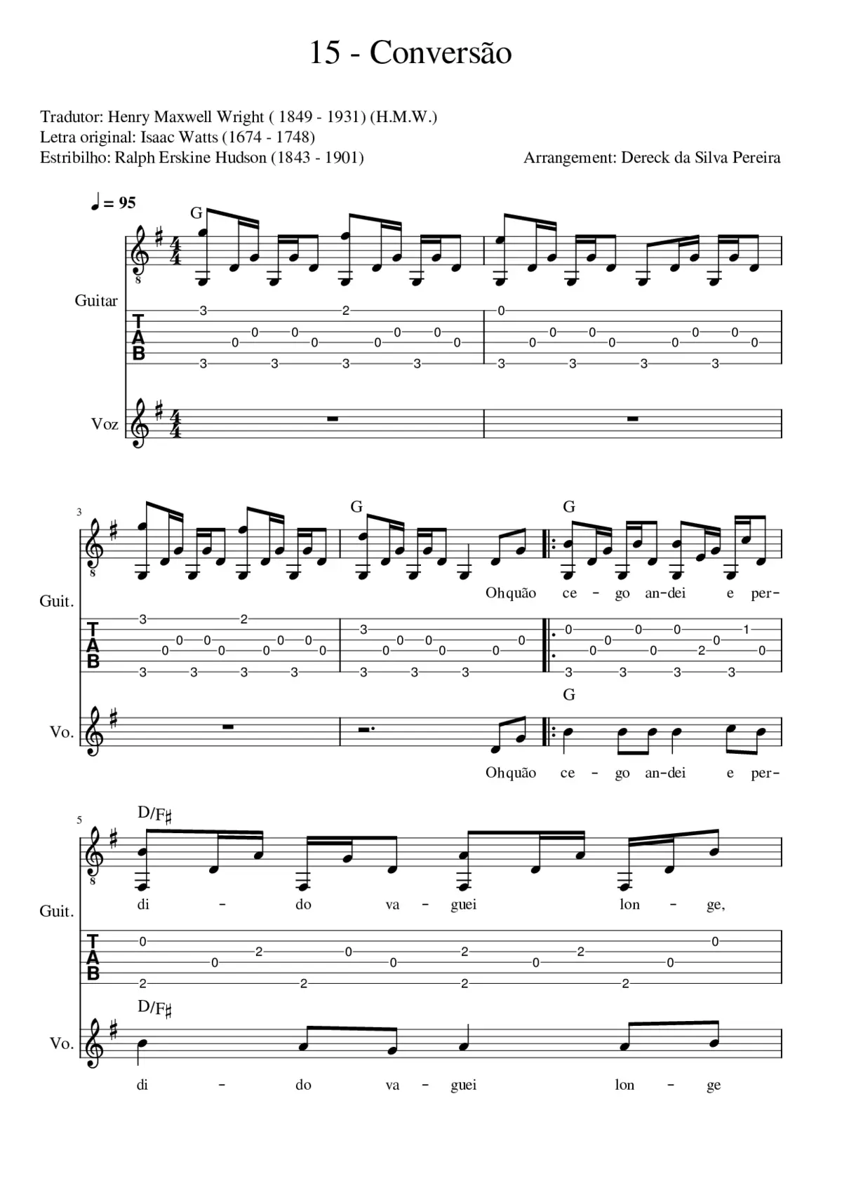At the cross - Conversão - fingerstyle - Country - Page 1