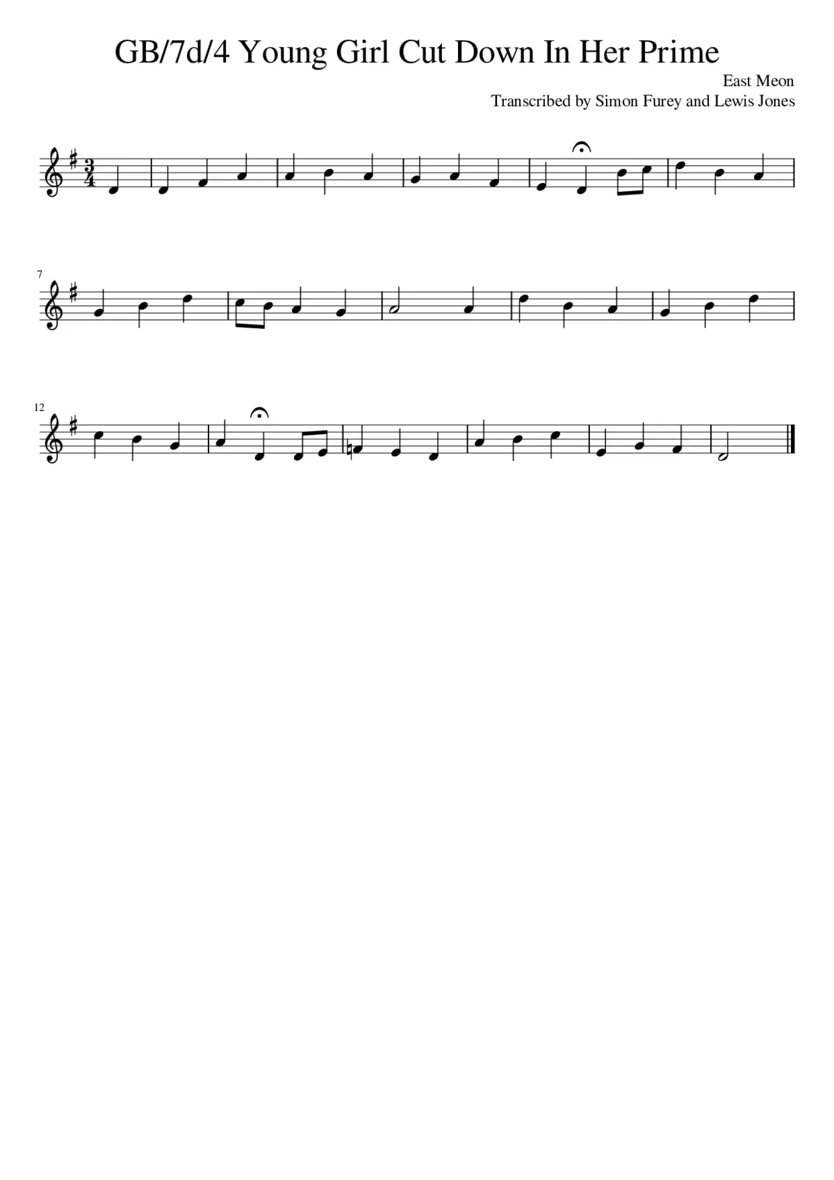 GB/7d/4 Young Girl Cut Down In Her Prime - Page 1