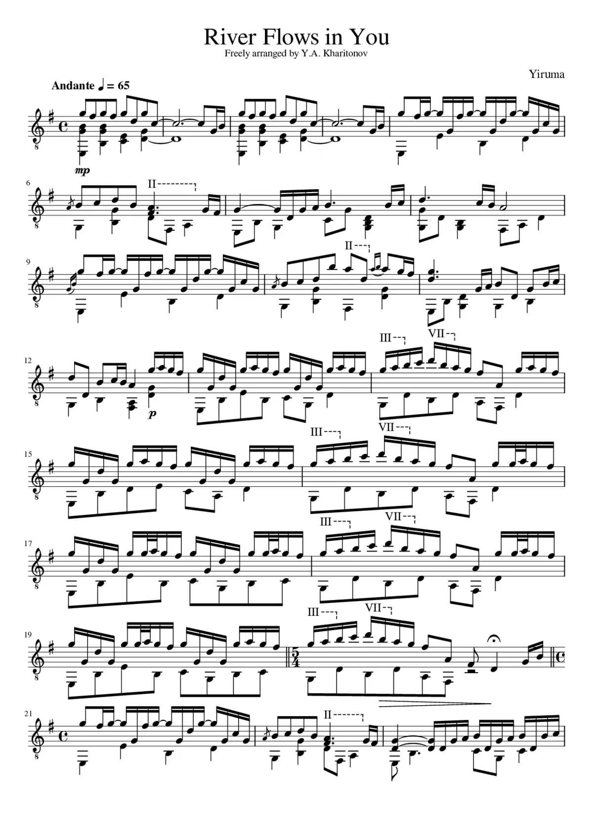 River Flows in You - Page 1