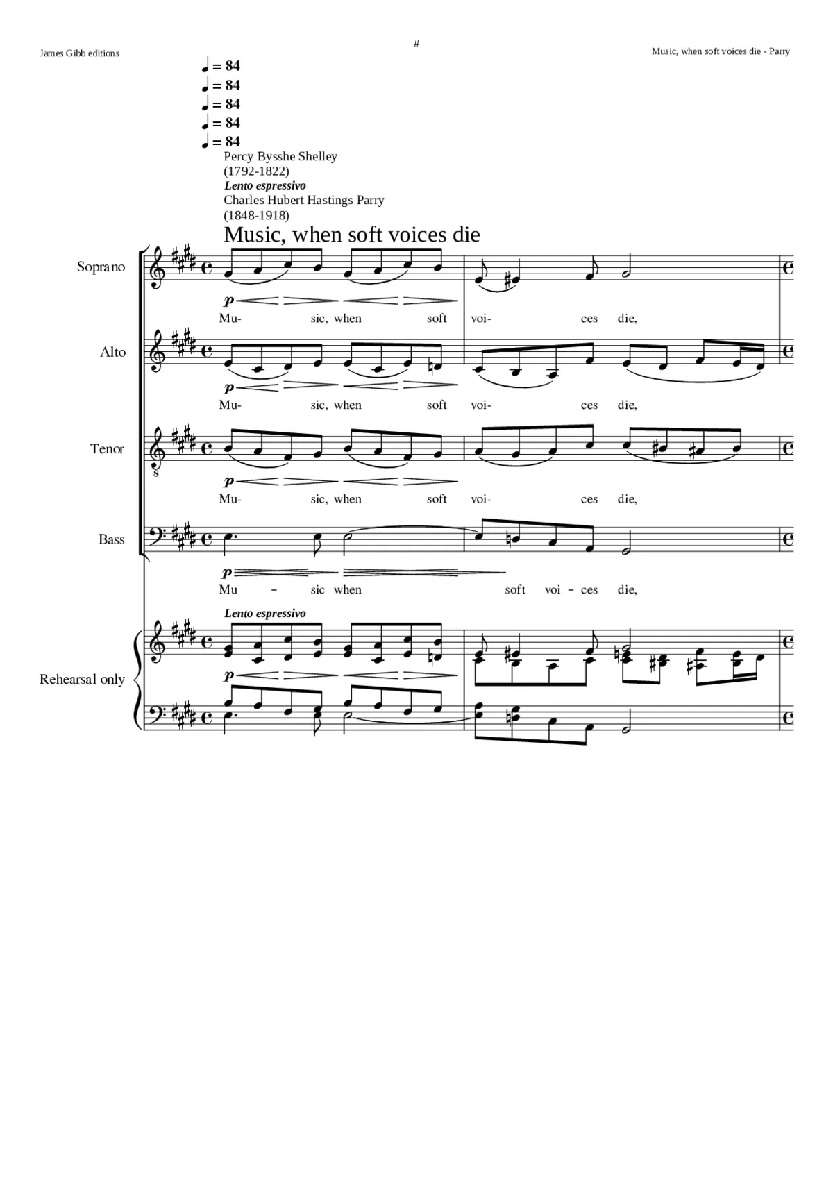 Music when soft voices die - Page 1