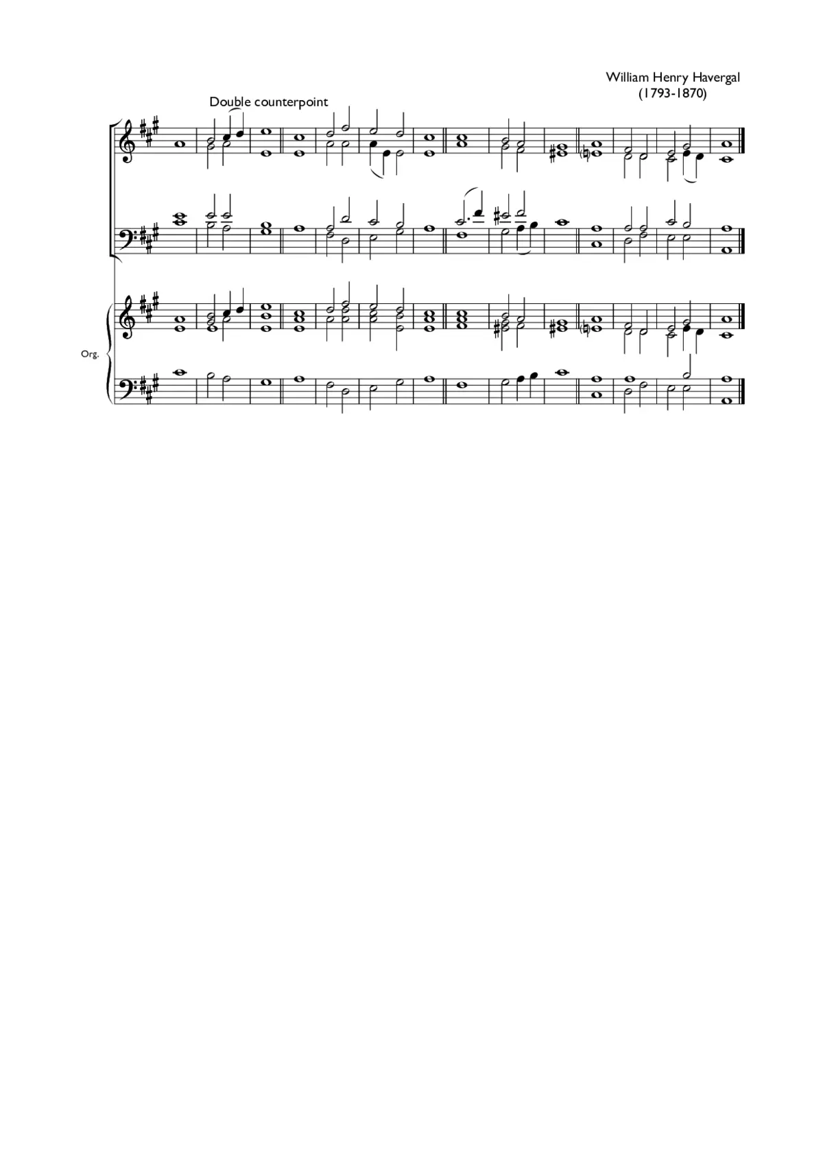 Double chant in A major IV - Page 1