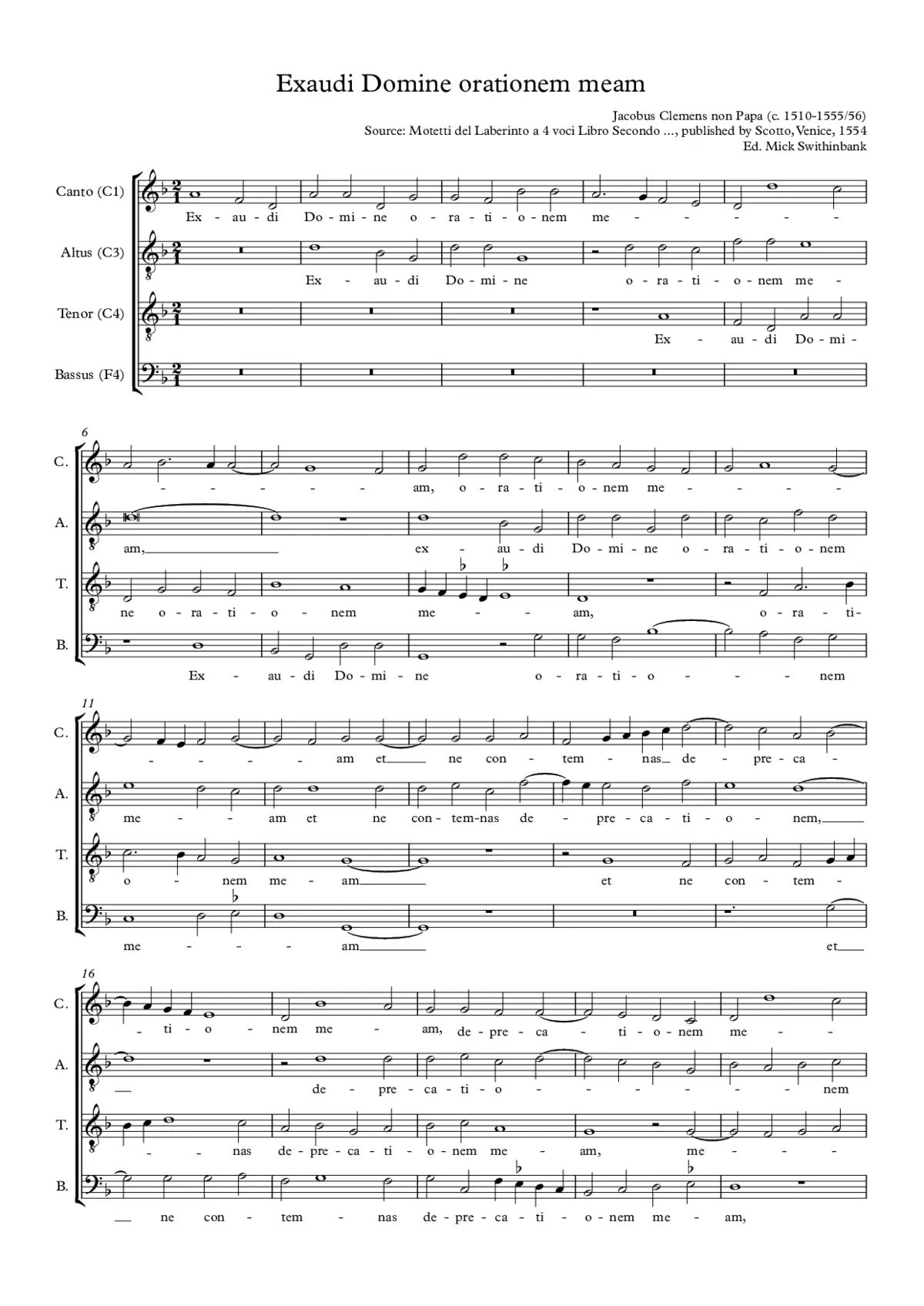 Exaudi Domine orationem meam - Page 1