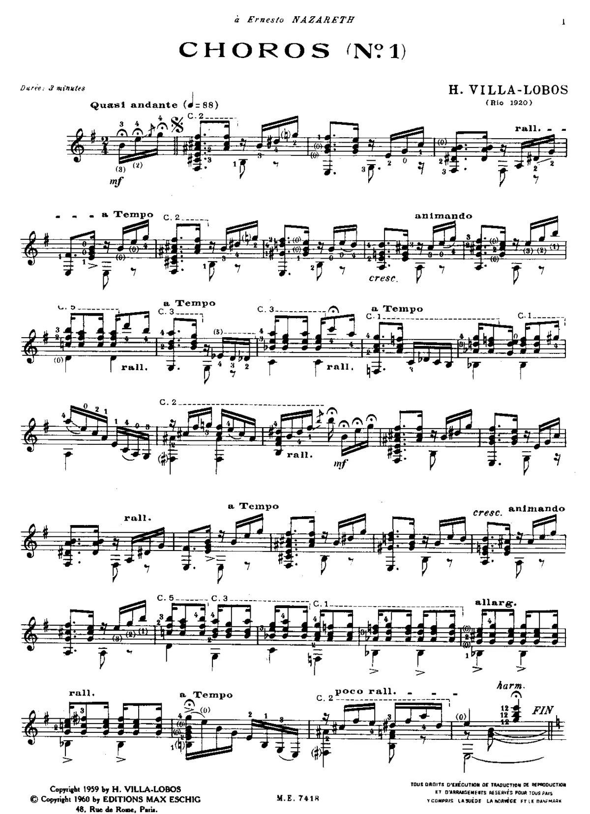 Chôros No.1 - Page 1