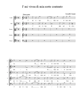 I' mi vivea di mia sorte contento
