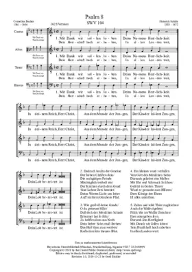 Mit Dank wir sollen loben, SWV 104