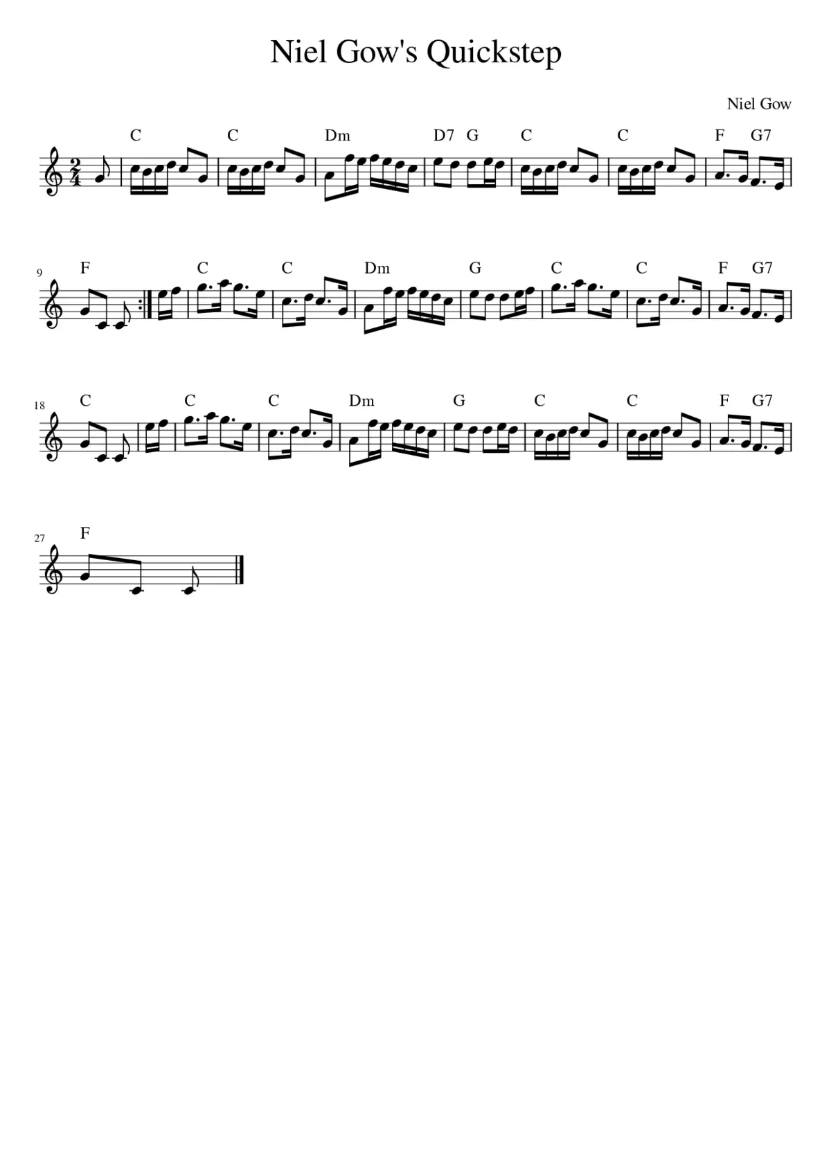 Niel Gow's Quickstep - Page 1