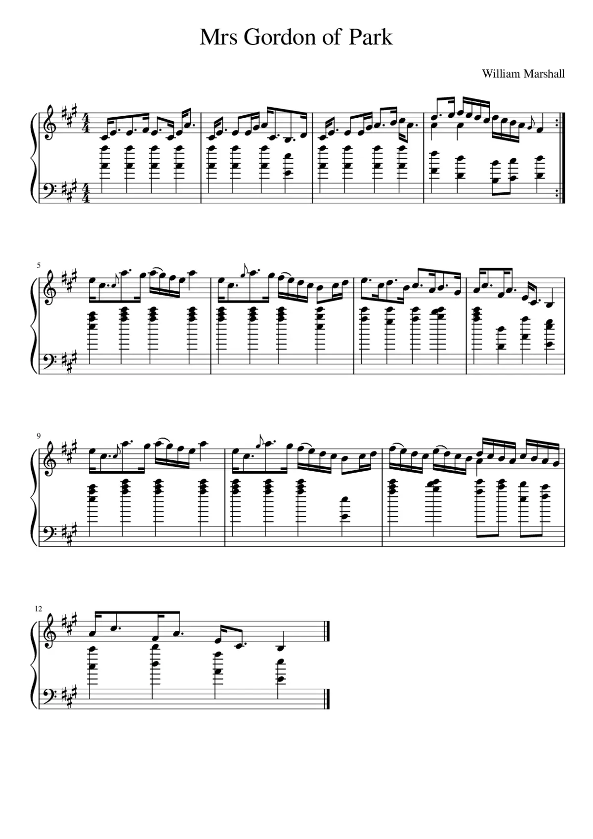 Mrs Gordon of Park - Page 1