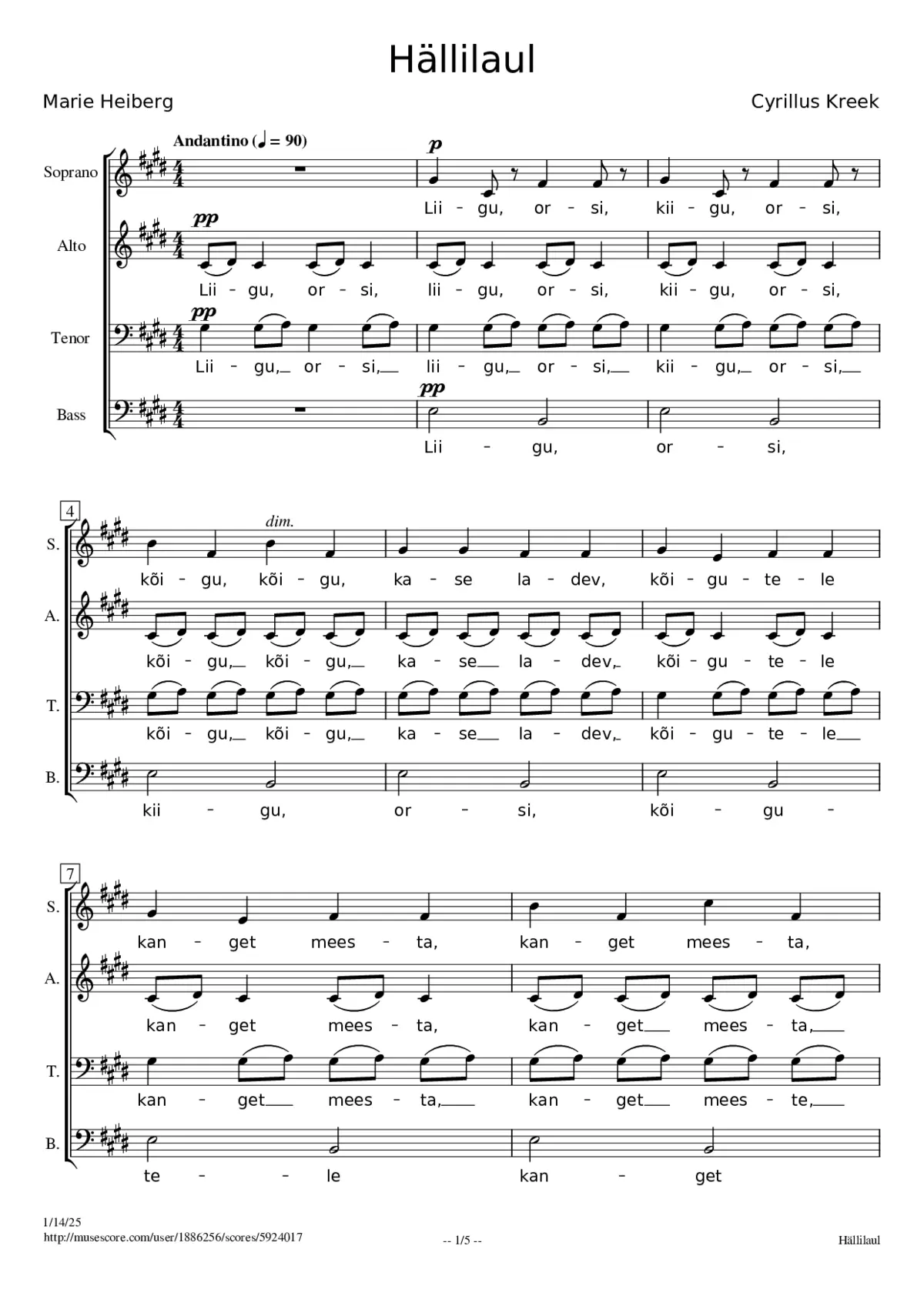 Hällilaul - Page 1