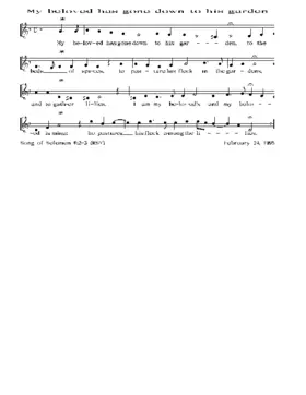 My beloved has gone down to his garden