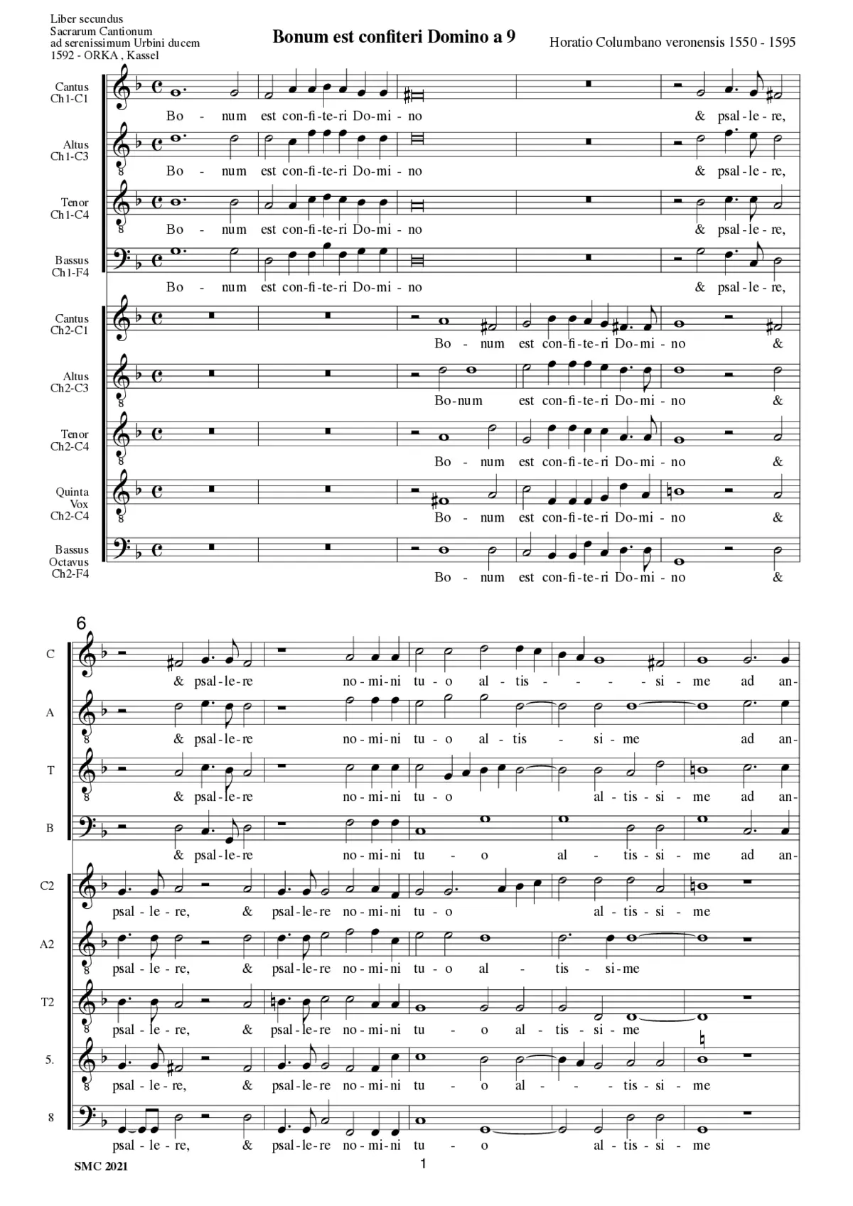 Bonum est confiteri Domino - Page 1