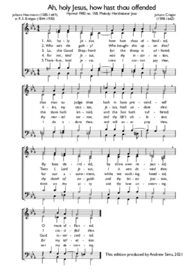 Ah, holy Jesus, how hast thou offended