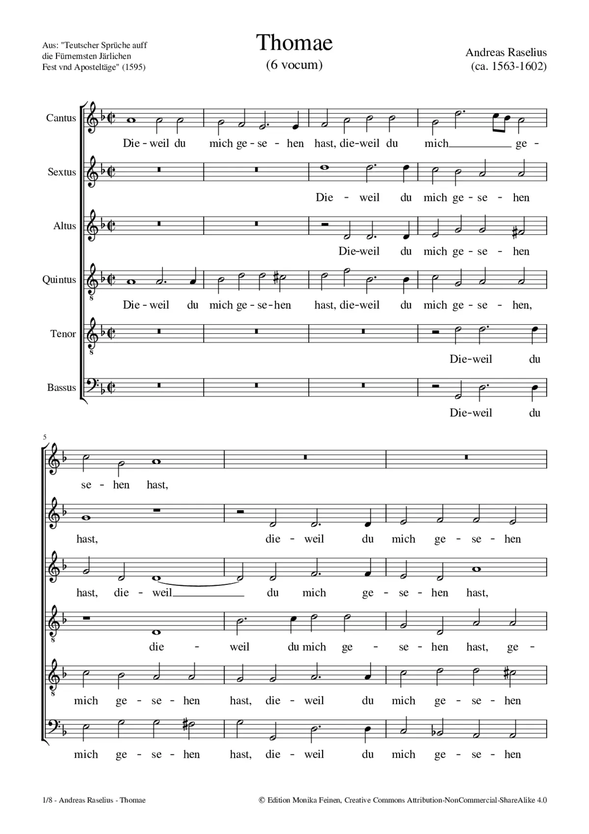 Dieweil du mich gesehen hast - Page 1