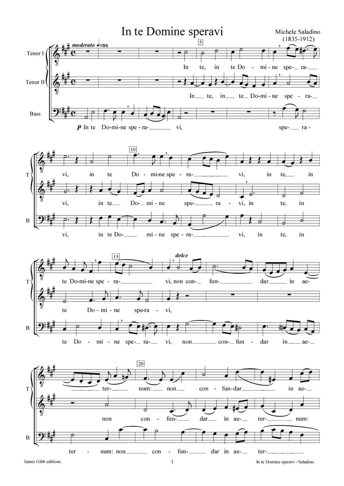 In te Domine speravi - Page 1