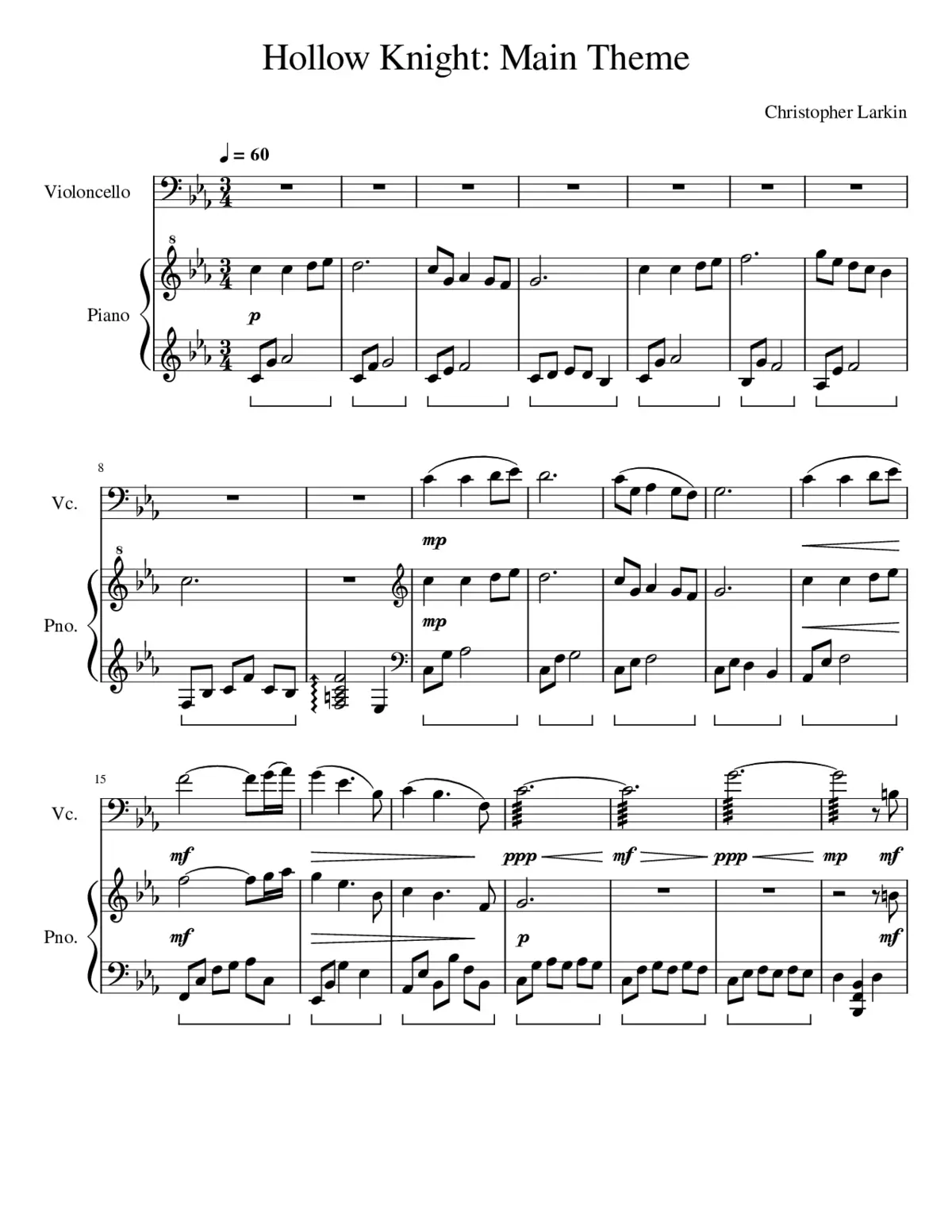 hollow knight - main theme - Page 1