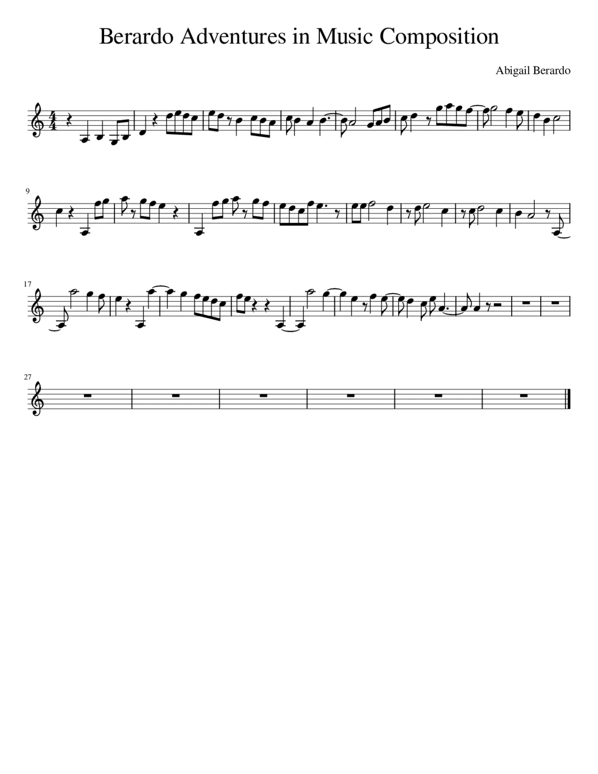 Berardo Adventures in Music Composition - Page 1