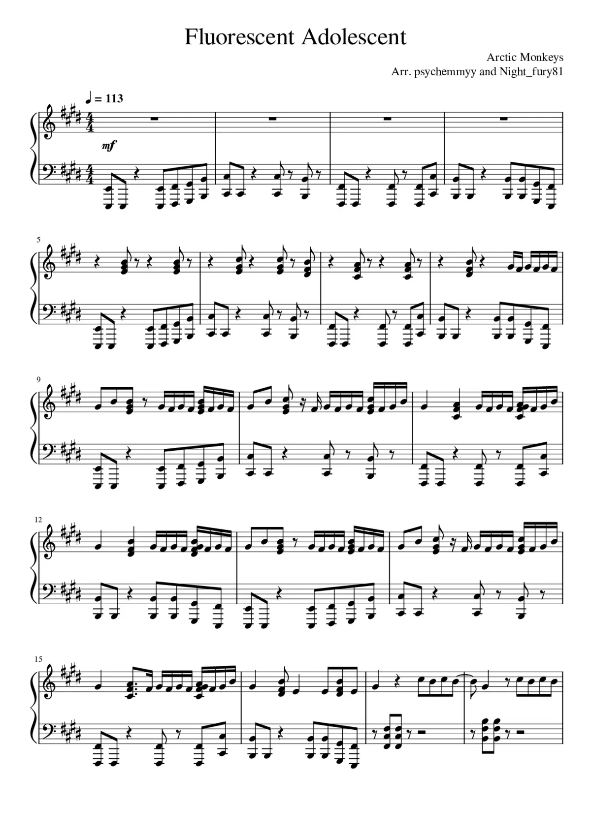 fluorescent adolescent - Page 1