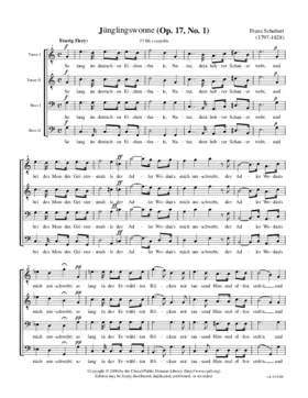 Vier Gesänge für vier Männerstimmen, Op. 17