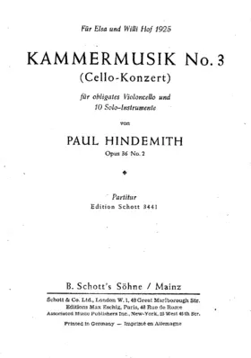 Kammermusik No.3