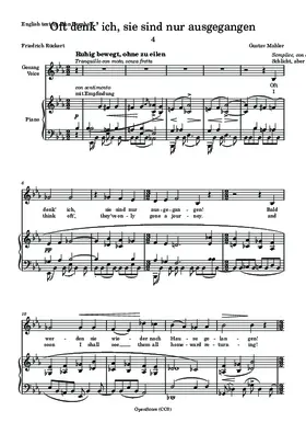 Oft denk’ ich, sie sind nur ausgegangen