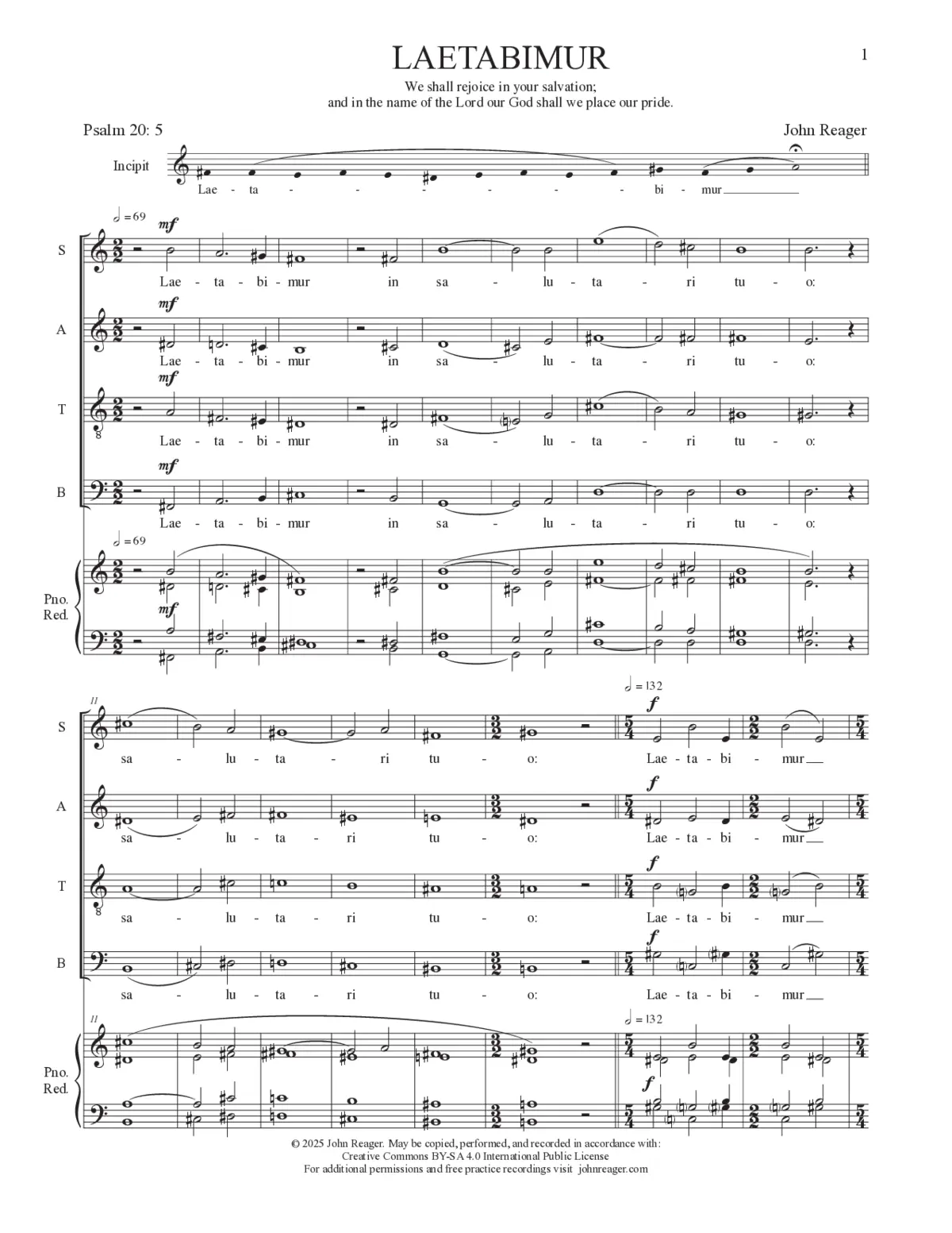 Laetabimur - Page 1