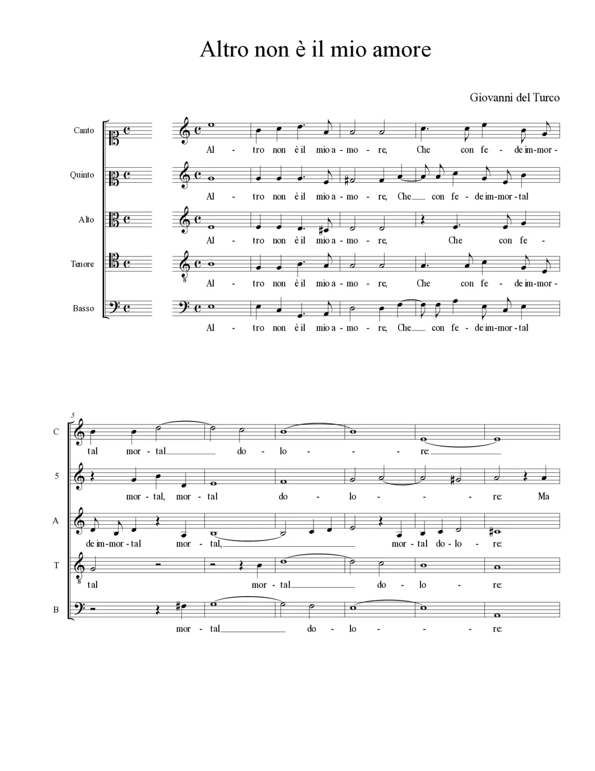 Altro non è il mio amore - Page 1