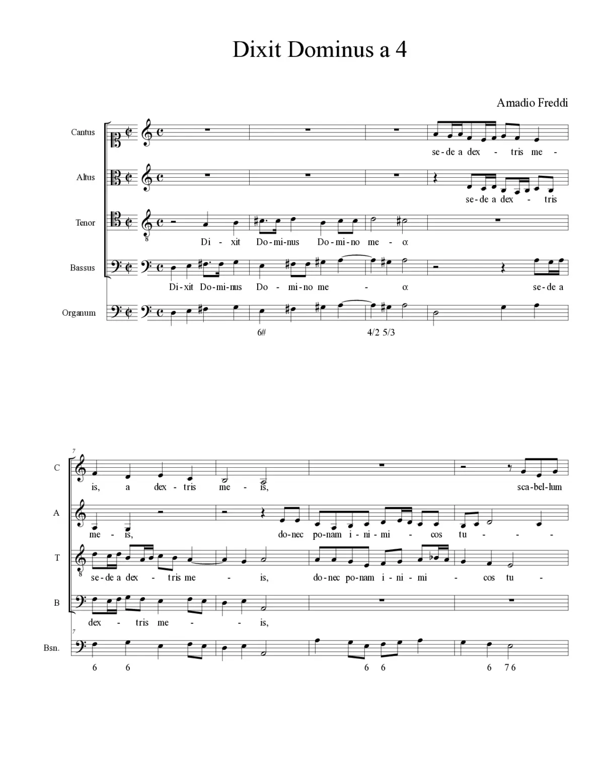 Dixit Dominus a 4 - Page 1