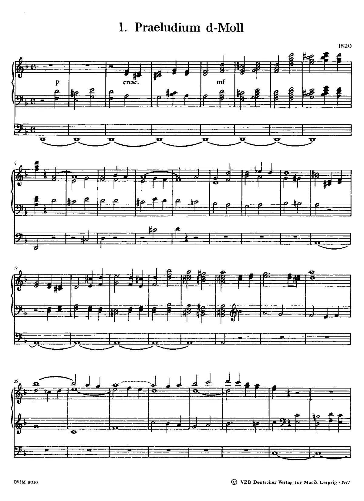 Prelude in D minor - Page 1