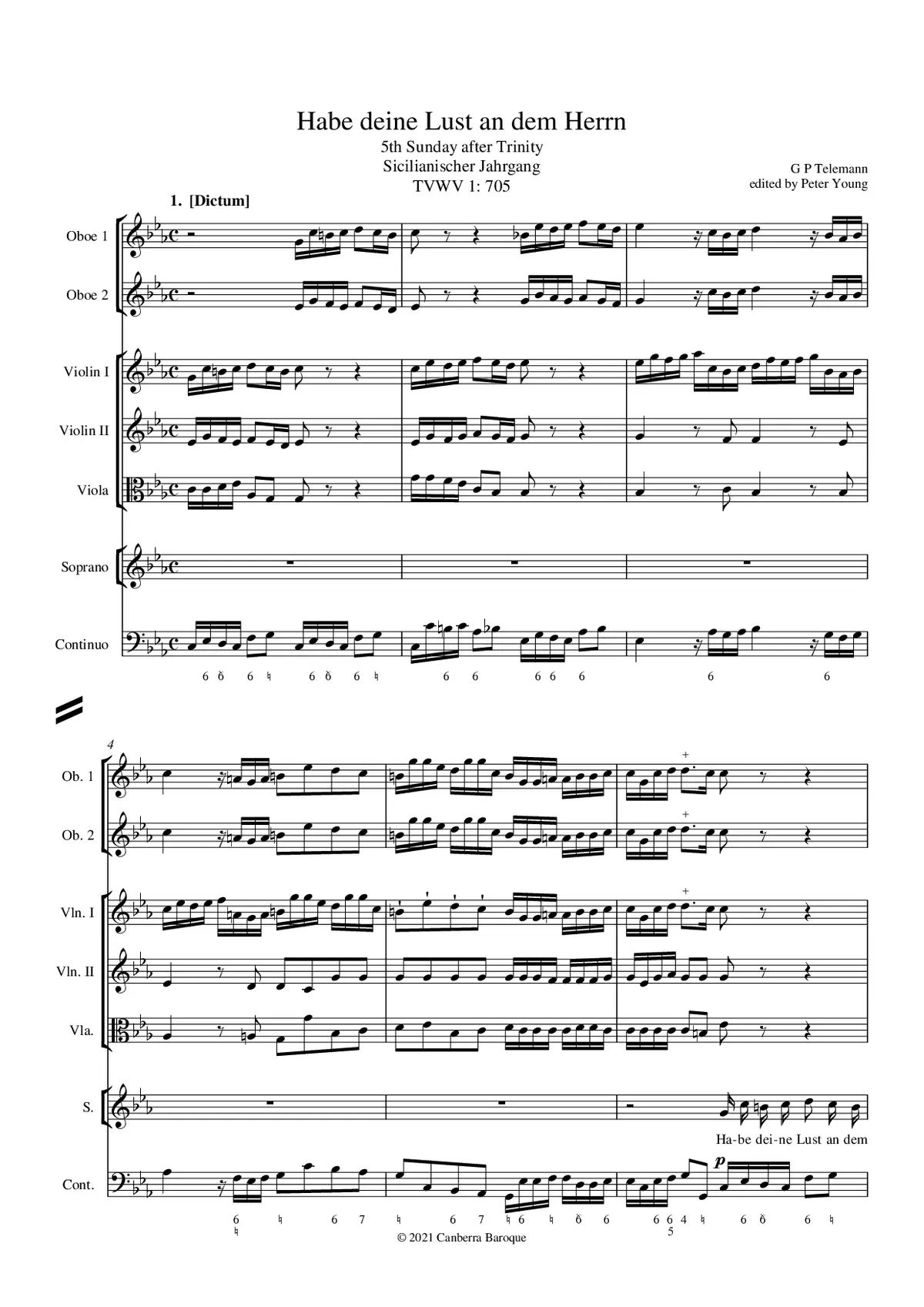 Habe deine Lust an dem Herrn, TWV 1:705 - Page 1
