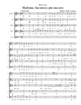 Madonna, Sua mercè, pur una sera