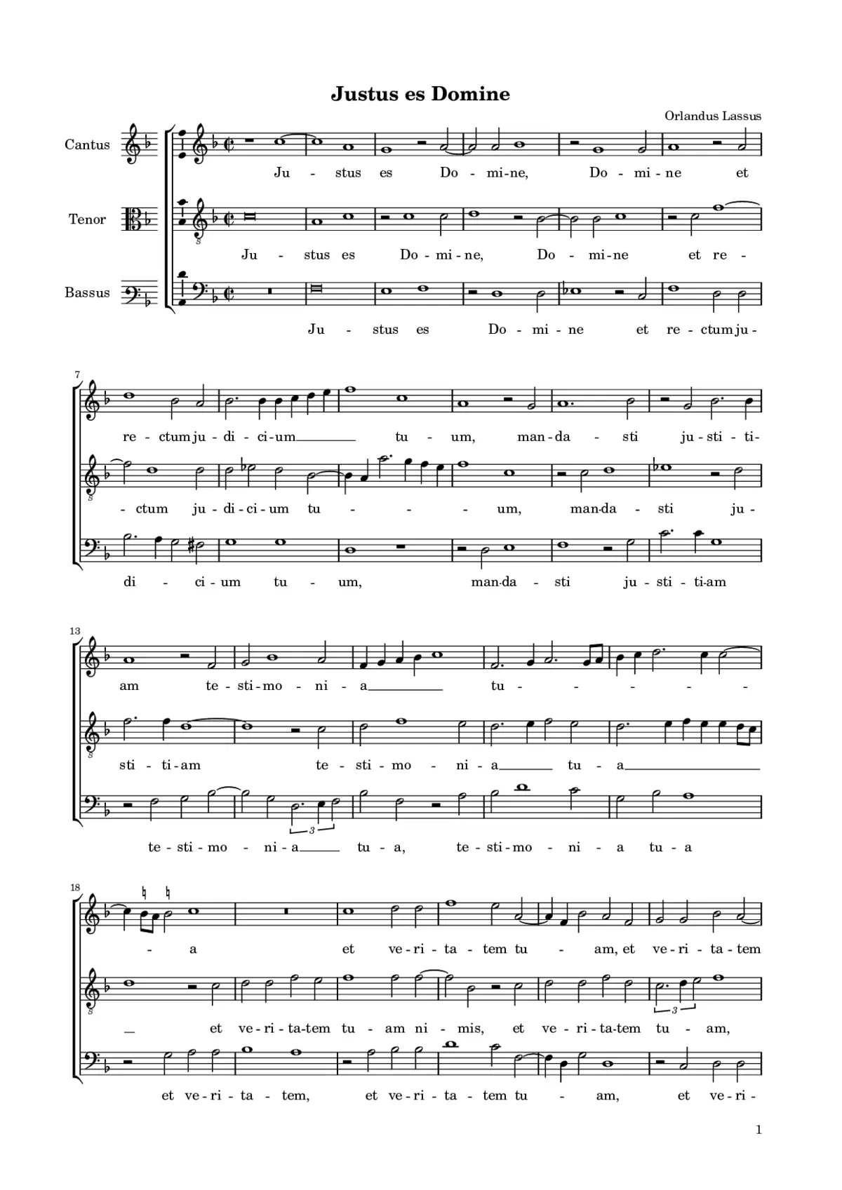 Justus es Domine - Page 1