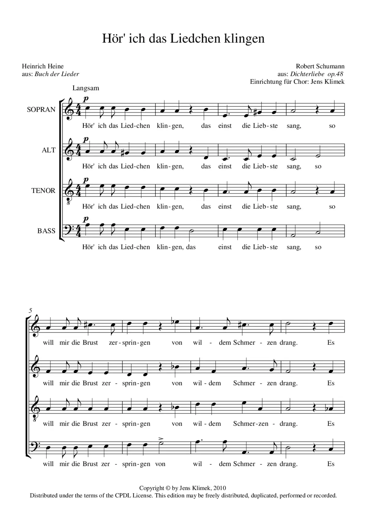 Hör' ich das Liedchen klingen - Page 1
