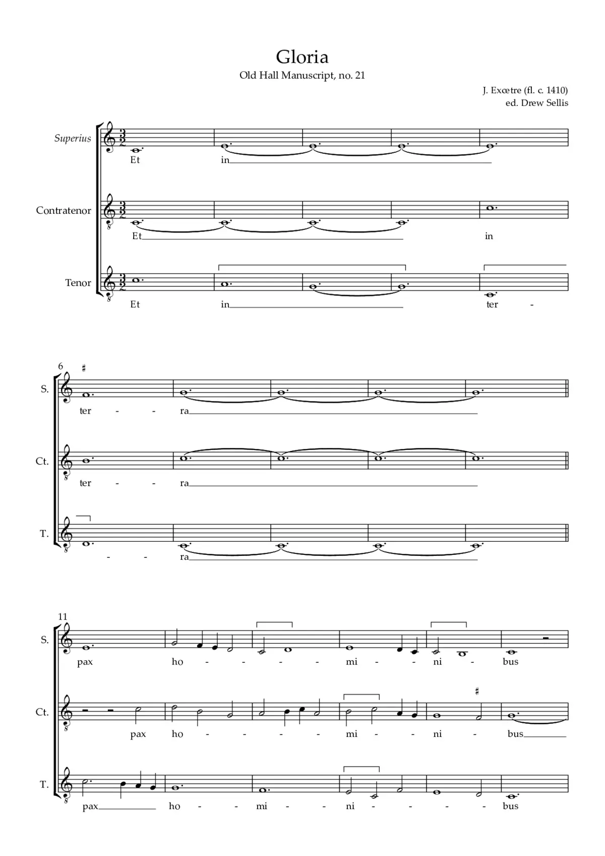 Gloria, Old Hall 20 - Page 1