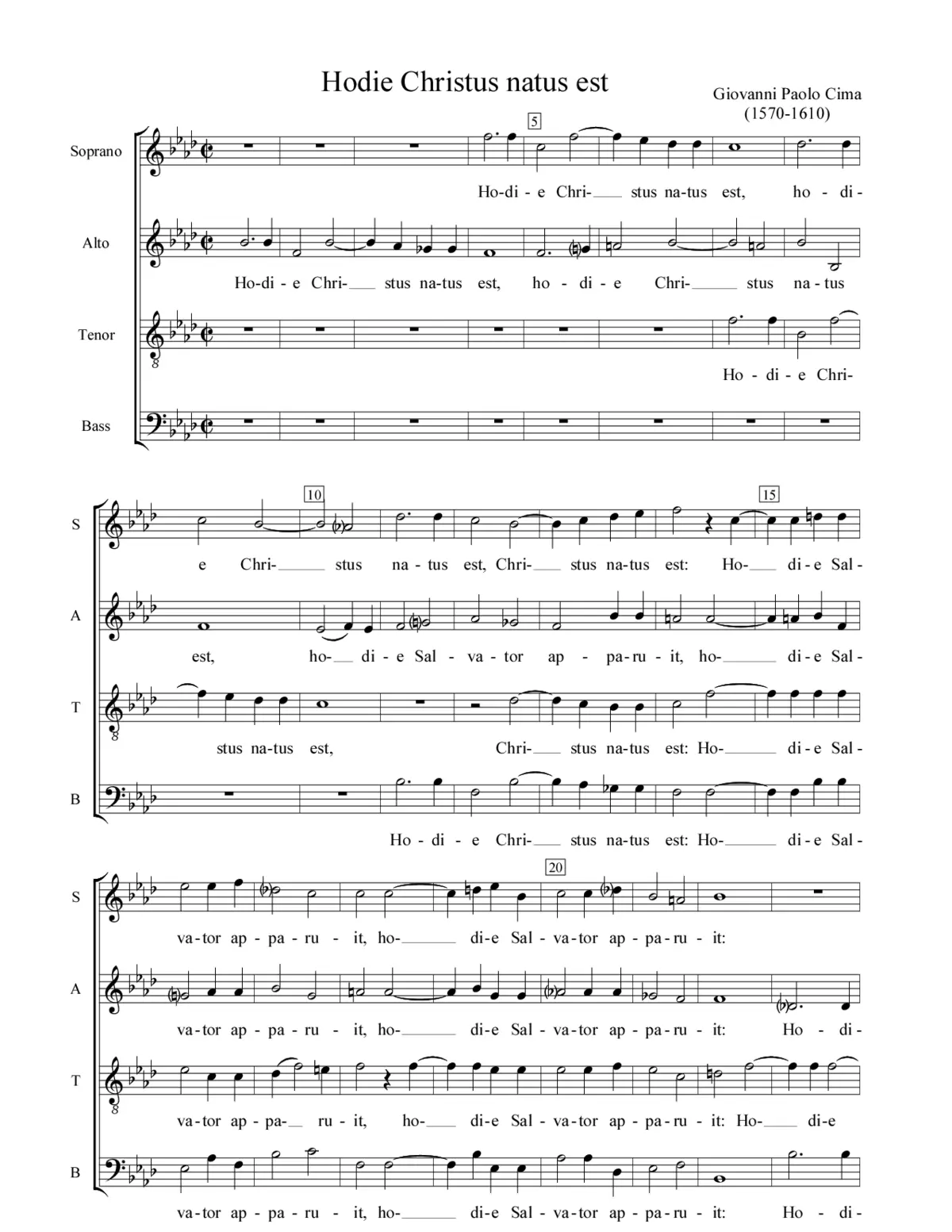 Hodie Christus natus est - Page 1
