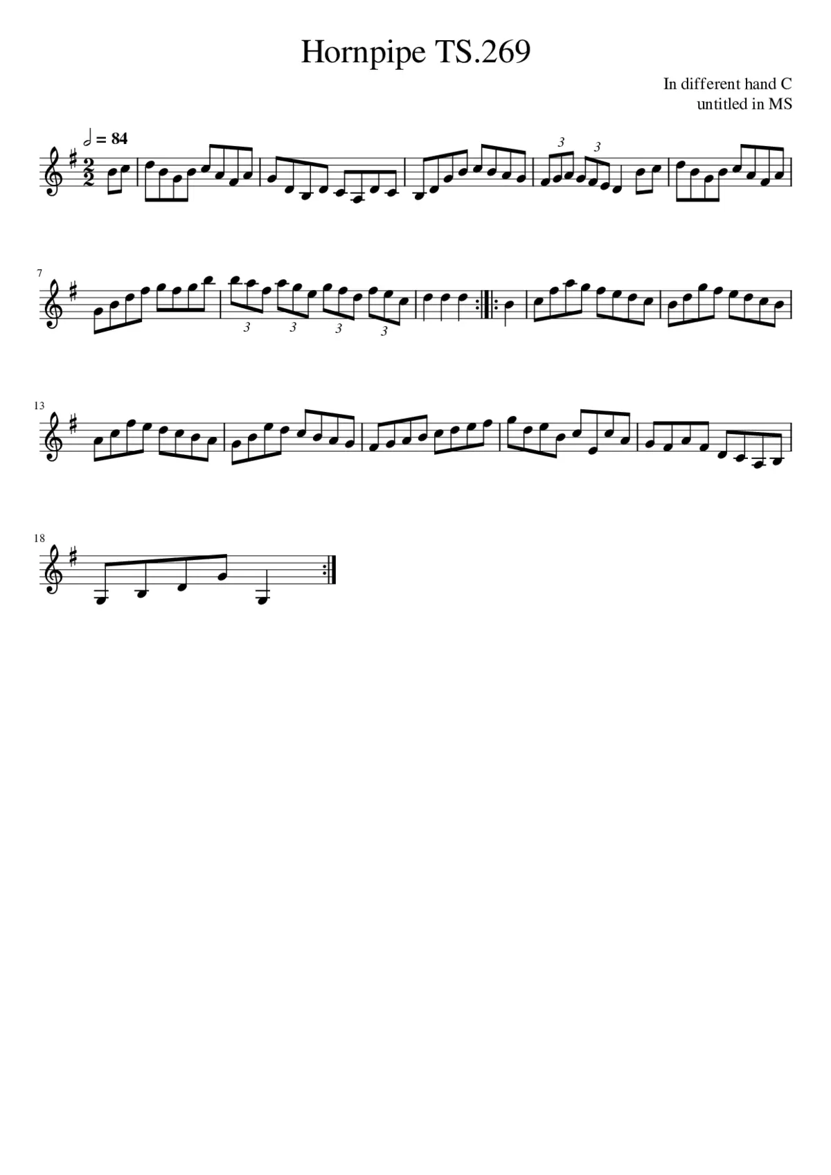Hornpipe TS.269 - Page 1