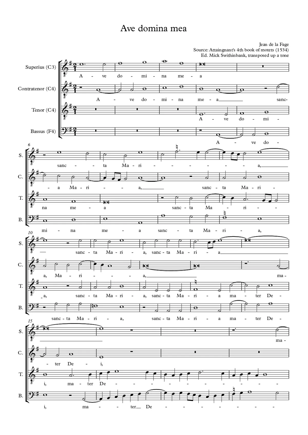 Ave domina mea - Page 1