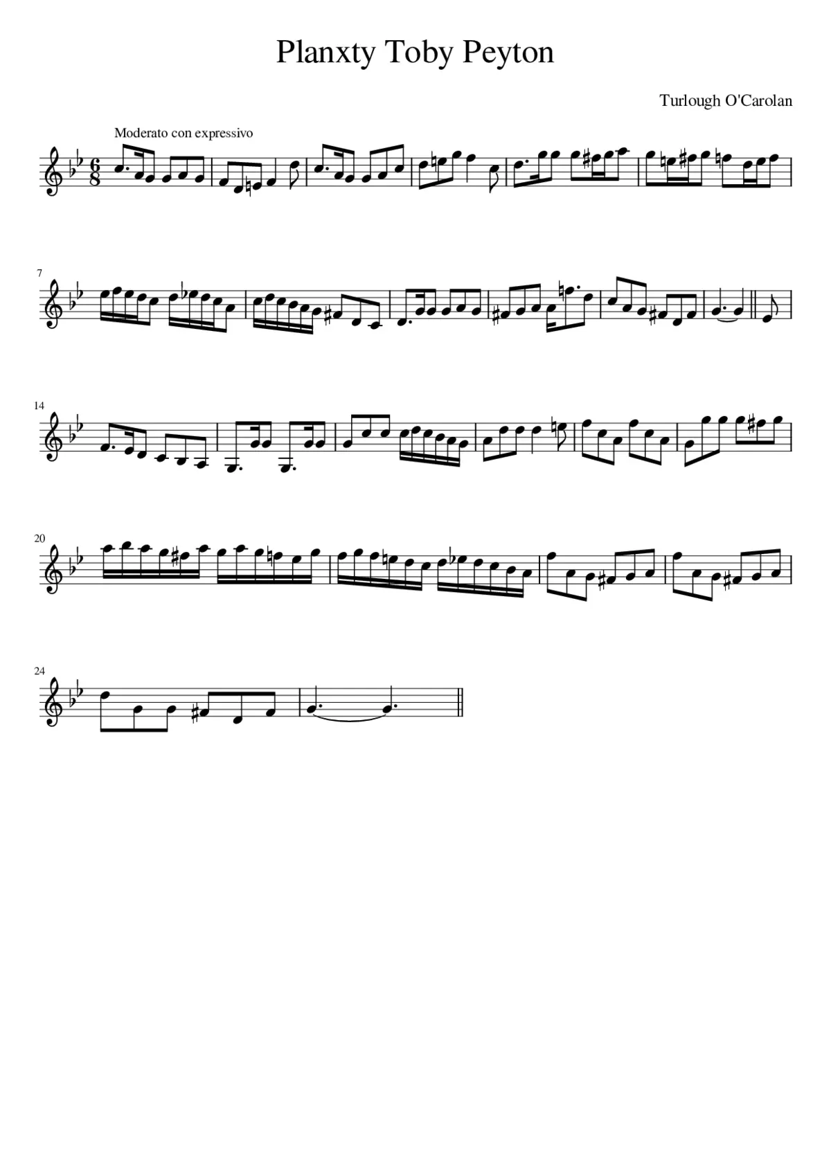 Planxty Toby Peyton - Page 1