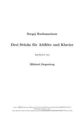 3 Pieces for Alto Flute and Piano