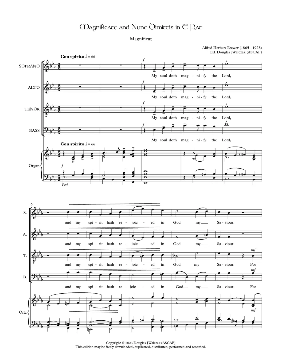 Evening canticles in E flat - Page 1