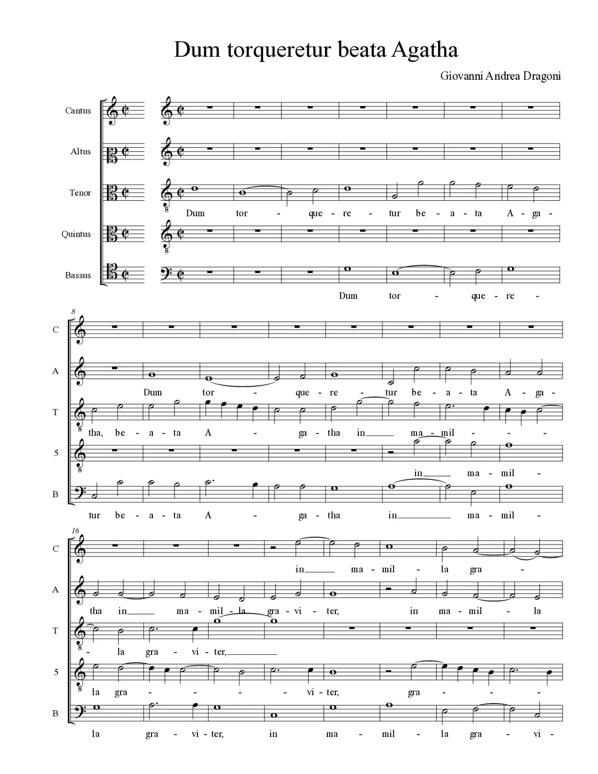 Dum torqueretur beata Agatha - Page 1