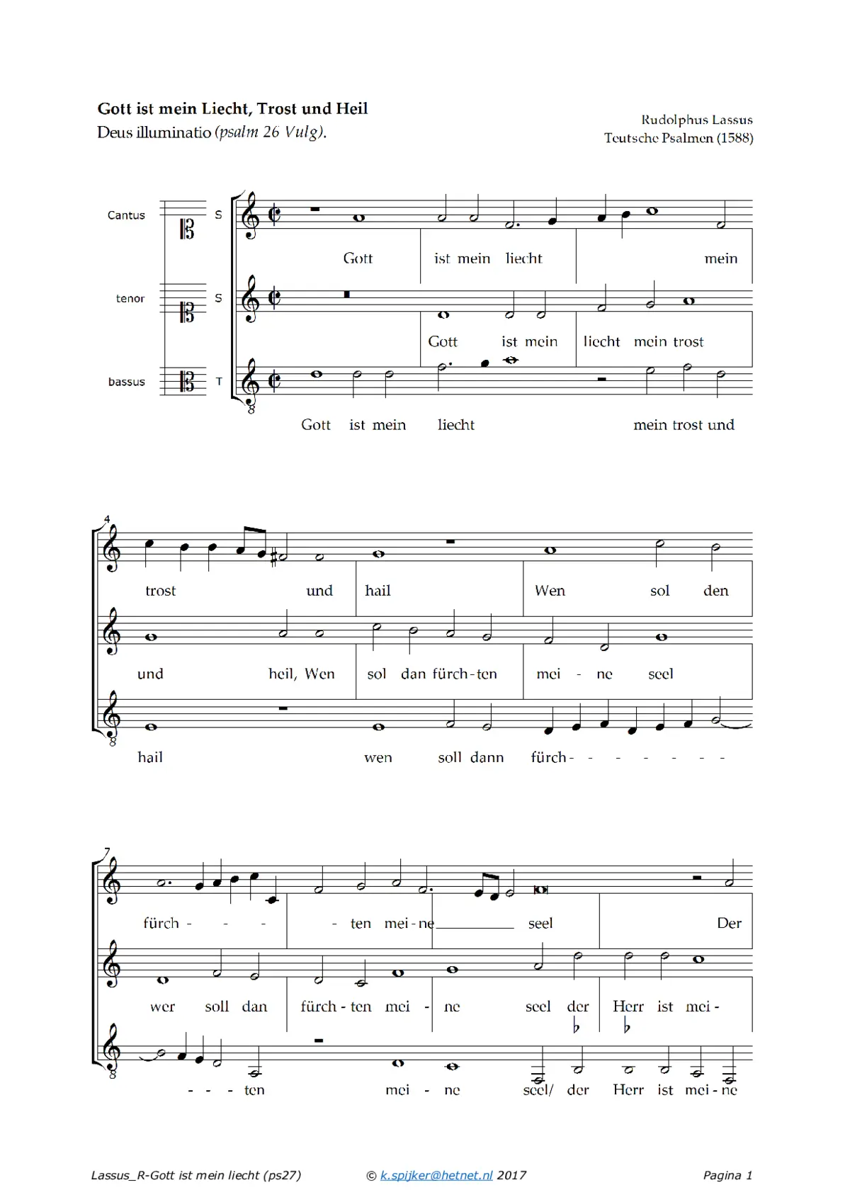 Gott ist mein liecht - Page 1