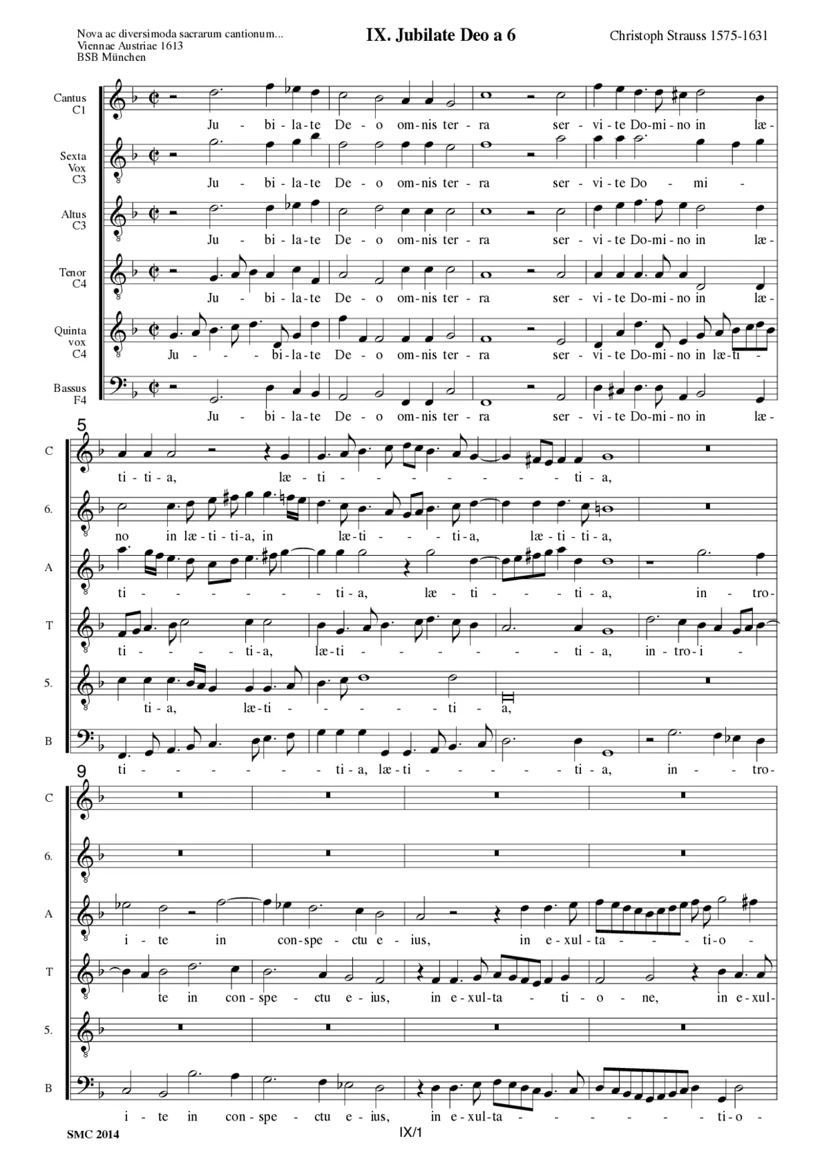 Jubilate Deo a 6 (II) - Page 1