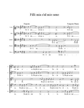 Filli mia s'al mio seno